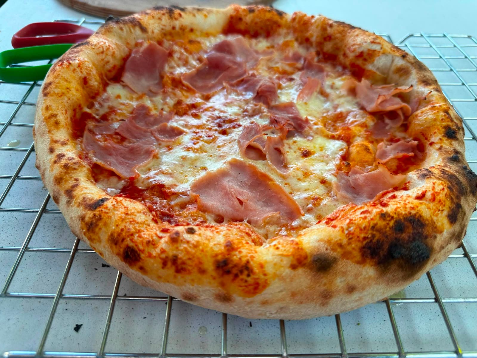 Pizza Prosciutto mit Fior di Latte